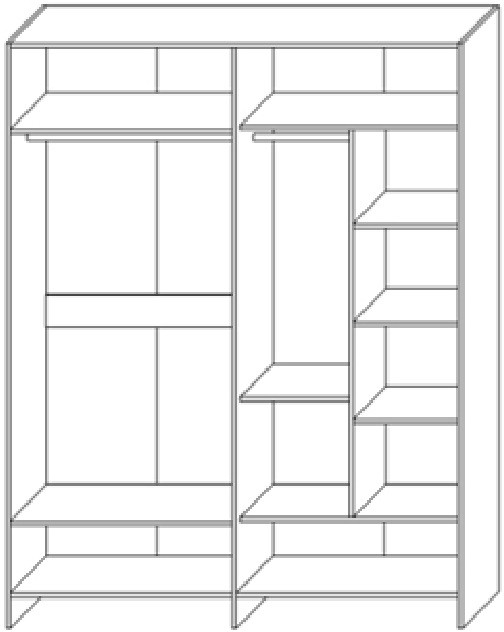 Шкаф 4-х дверный для одежды "Харди" - Белый текстурный/Ясень белый