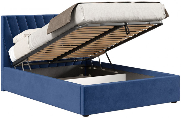 Кровать с подъёмным механизмом 1800 Палермо, темно-синий