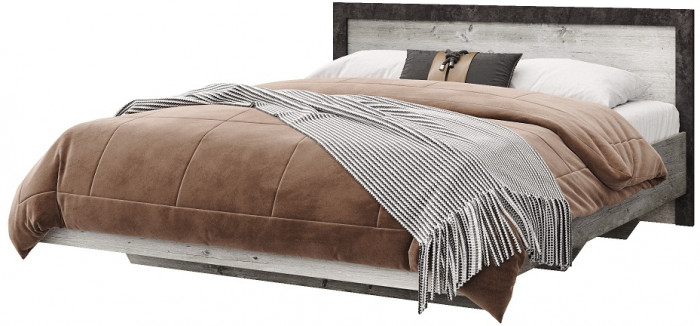 Кровать полутороспальная 120х200 "Эстель" - Сосна шале/Бетон спаркс