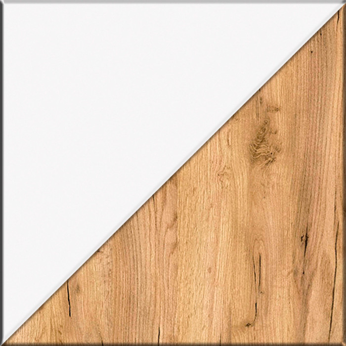 Октава Набор шкафов 49, белый шагрень/серый графит/дуб крафт золотой/фасады МДФ белый шагрень/серый графит