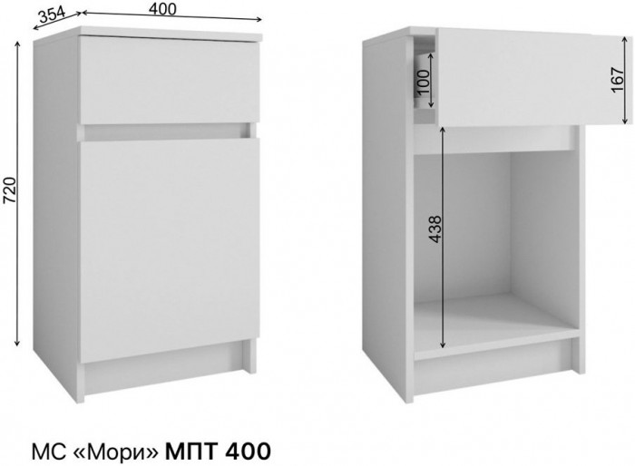 Модульная прихожая Мори, графит