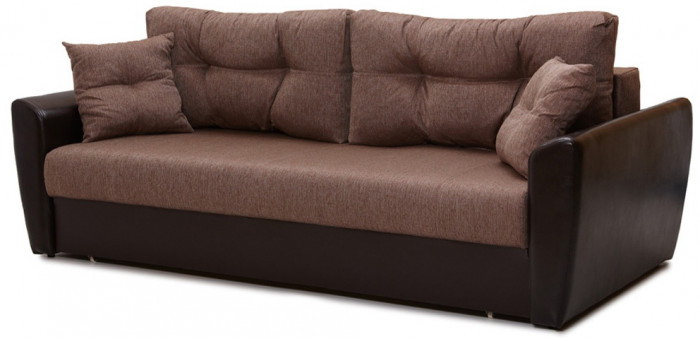 Диван еврокнижка Амстердам 160 рогожка коричневая