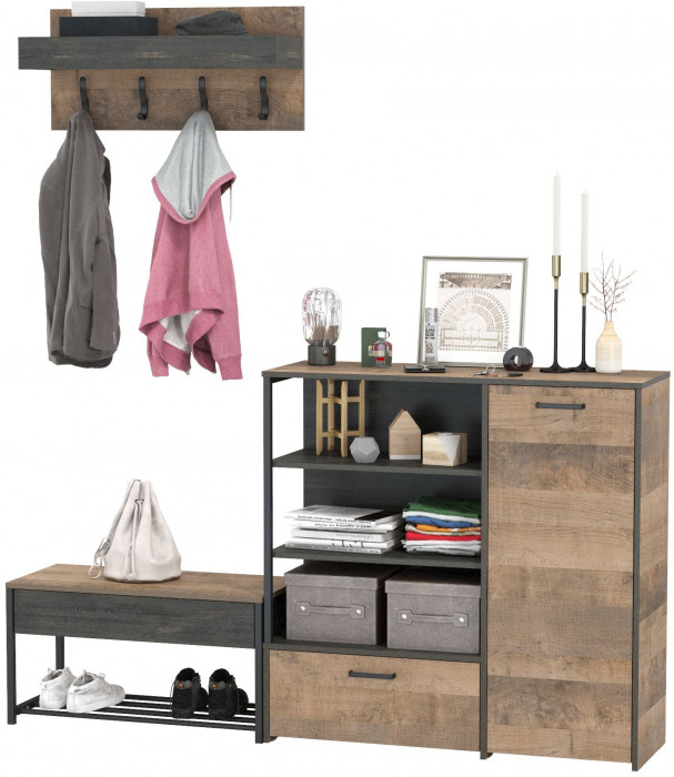 Трувор Прихожая 181, дуб гранж песочный/интра