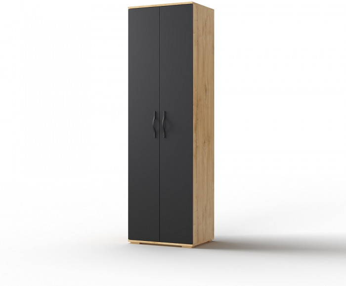 Шкаф для одежды "Элана" - Дуб наварра/Черный шагрень