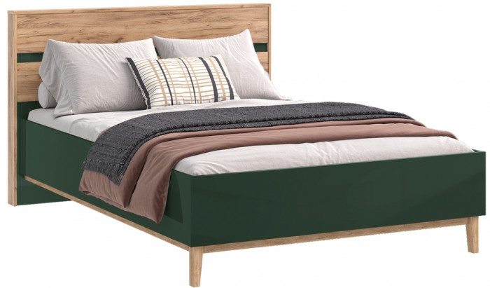 Модульная спальня "Кельн", Крафт золотой/Изумрудный