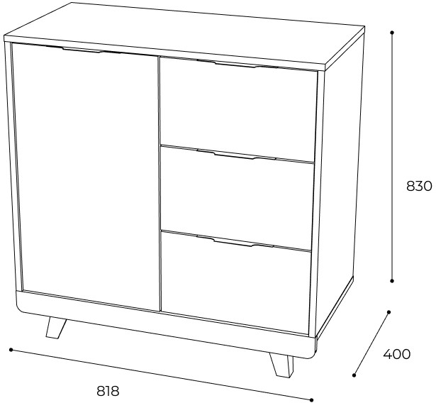 Гостиная "Тесла" Дуб каньон/белый