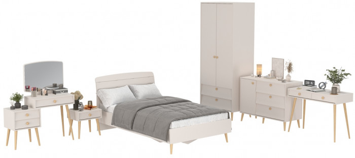 Афина Спальня 28-1200, кашемир серый