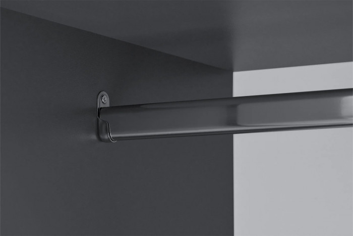 Шкаф распашной с наполнением (3 полки + штанга) ШК 5 (800), Графит