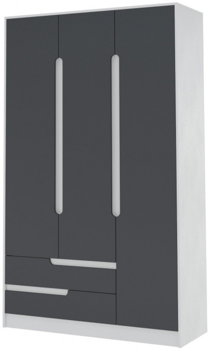 Модульная спальня Гавана, набор 2, Белый/Графит серый