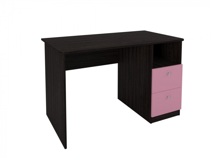 Стол письменный Венге/Розовый
