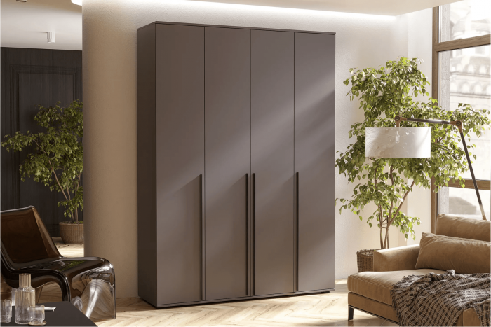 Норд Шкаф 4-х створчатый 1600, графит