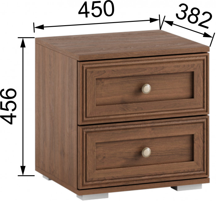 Модульная спальня Ричард, набор 3, Орех донской