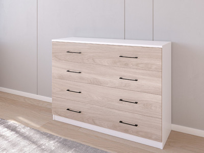 Комод 05/16 120х40х90 Белый/Кастелло Серый