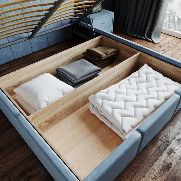 Рио Кровать интерьерная 140 изумруд квадрат, ПМ