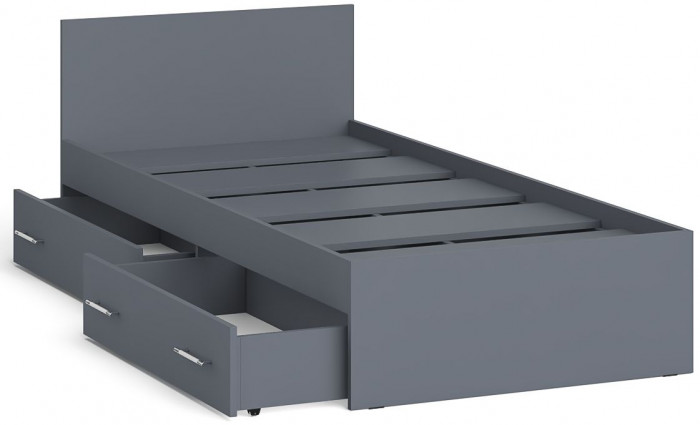Мори Кровать с ящиками 0900, графит