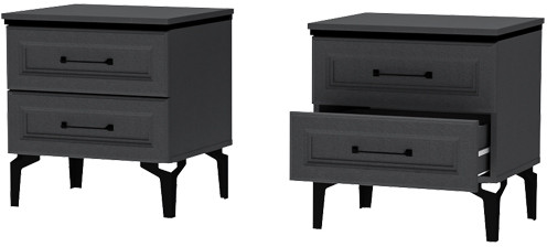 Модульная Спальня Шарм, набор 10, Антрацит/Ткань