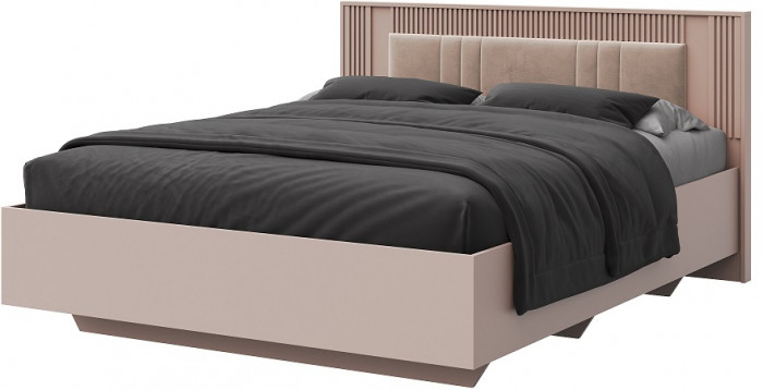 Кровать KING-SIZE 180х200 "Харди" - Белый текстурный/Ясень белый