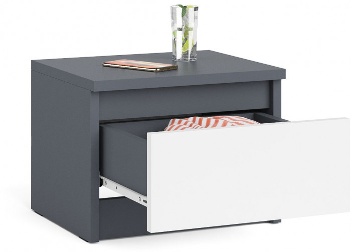 Мори Тумба прикроватная ТПМ400.1, графит/белый