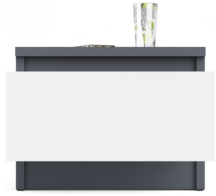 Мори Тумба прикроватная ТПМ400.1, графит/белый