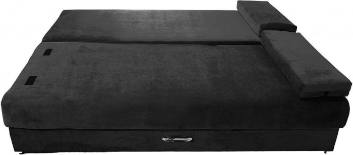 Диван-кровать Амстердам Мини Люкс, 150х195, еврокнижка, велюр, черный