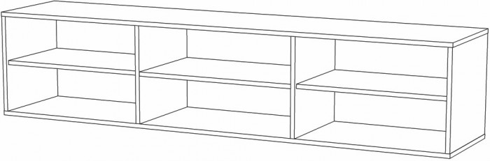 Тумба под ТВ 2Д Альда, Черный/Черный глянец