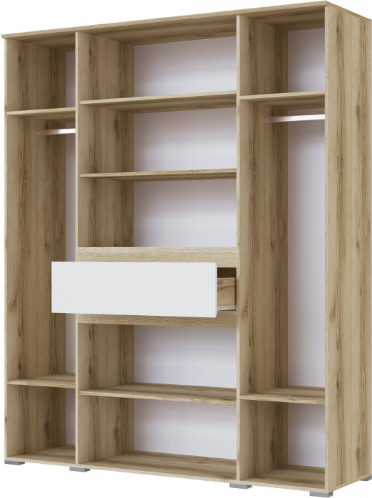 Модульная спальня Плейона, набор 2, Дуб делано/Белый