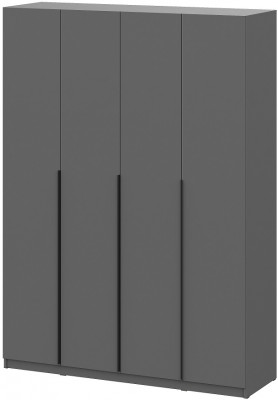 Шкаф распашной с наполнением (13 полок + 2 ящика) ШК 5 (1600), Графит