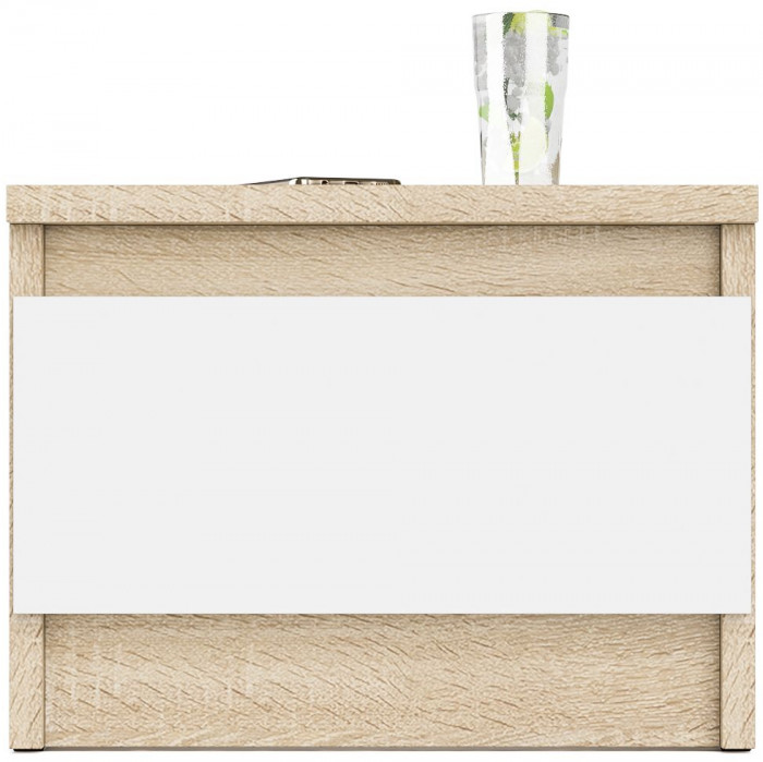 Мори Тумба прикроватная ТПМ400.1, дуб сонома/белый