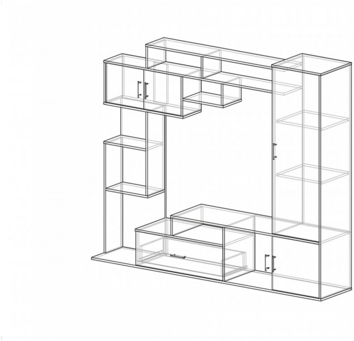 Гостиная Пекин ЛДСП (Ясень шимо темный / светлый)