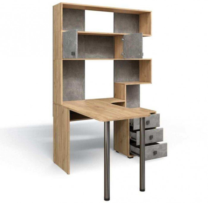 Стол Компьютерный СК-10 ЛЕВЫЙ Дуб крафт/ателье