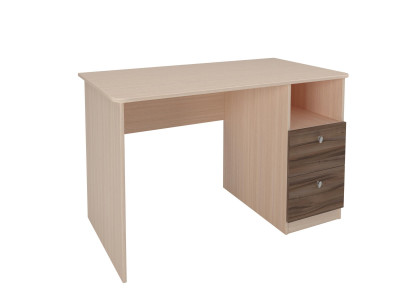 Стол письменный Дуб молочный/Орех