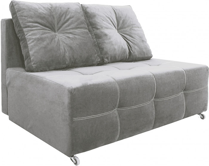 Диван аккордеон Марс Мини велюр серый 140