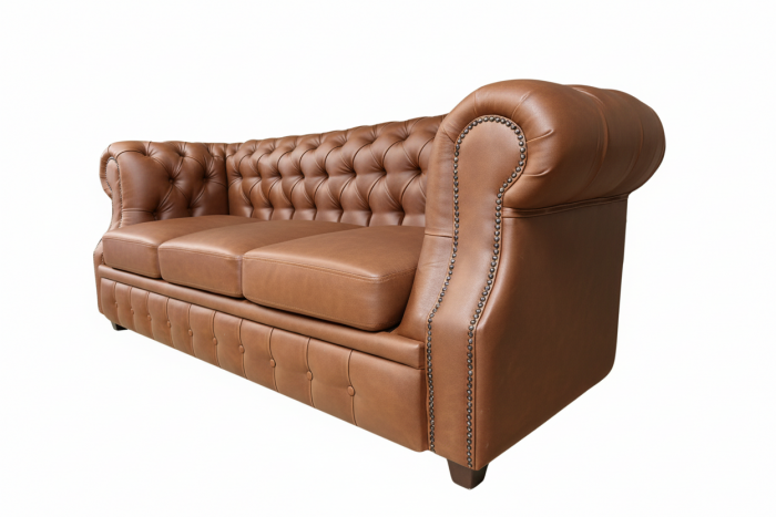 Диван Честер ЛОФТ 3-х местный, светло-коричневый