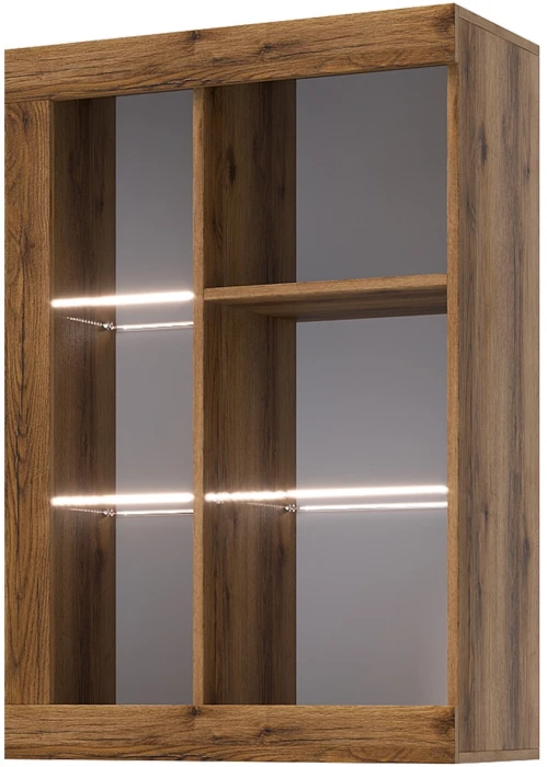 Прага Модульная Гостиная, вариант №1, Дуб Делано/Белый глянец