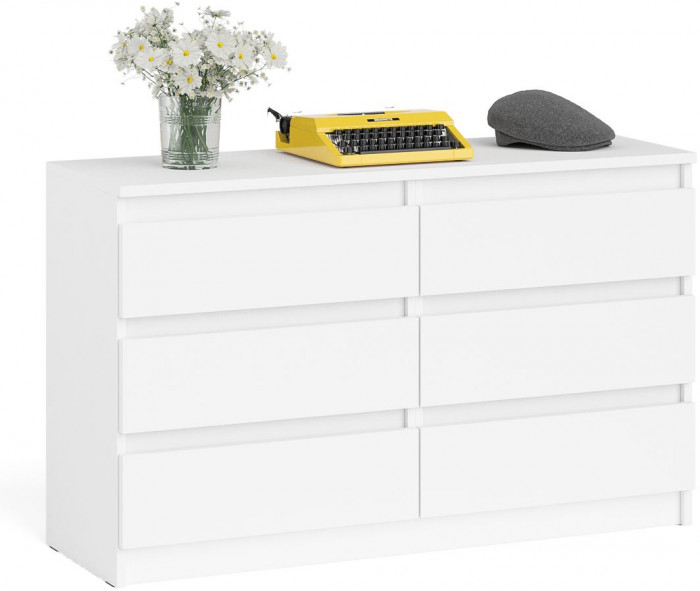 Мори Комод МК1200.6, цвет белый, ШхГхВ 120,4х41х73 см.