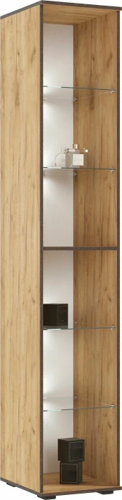 Норд Пенал-стекло 400 с подсветкой, Дуб Крафт