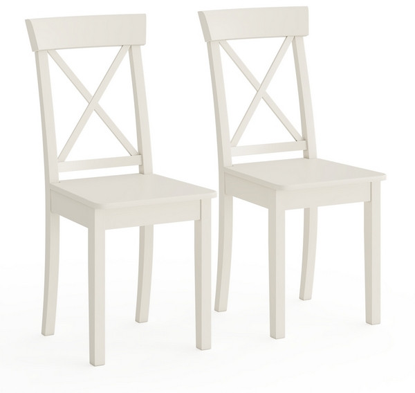 Два стула Мебель--24 Гольф-14 разборных, цвет слоновая кость, деревянное сиденье цвет слоновая кость, ШхГхВ 41х42х95 см., от пола до верха сид. 47 см.