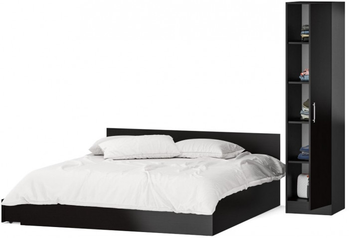 Кровать с ящиками 1800 + Пенал Стандарт, венге