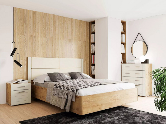 Спальня Livorno 5 дуб бунратти / софт панакота