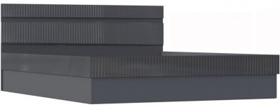 Оливия Кровать 1,6м с ПМ (Белый, Белый глянец)