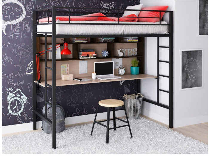 Кровать-чердак Севилья 1.2 (Венге, Слоновая кость)