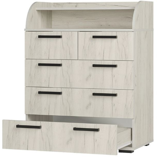 Комод "Стандарт №1" NEW (800х1020х460) дуб крафт белый