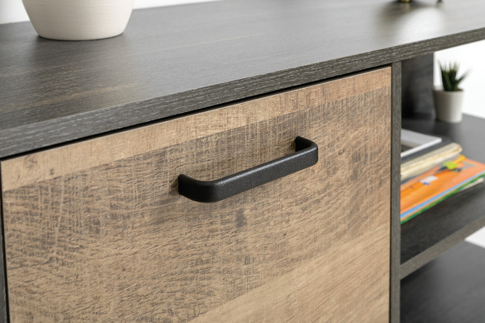 Трувор Гостиная 011, цвет дуб гранж песочный/интра, ШхГхВ 324,8х45,4х106,9 см., универсальная сборка