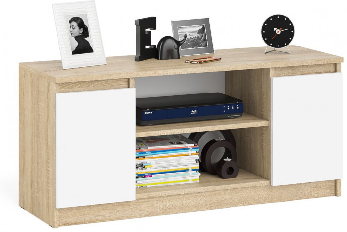 Мори Тумба ТВ МТВ1200.1, дуб сонома/белый