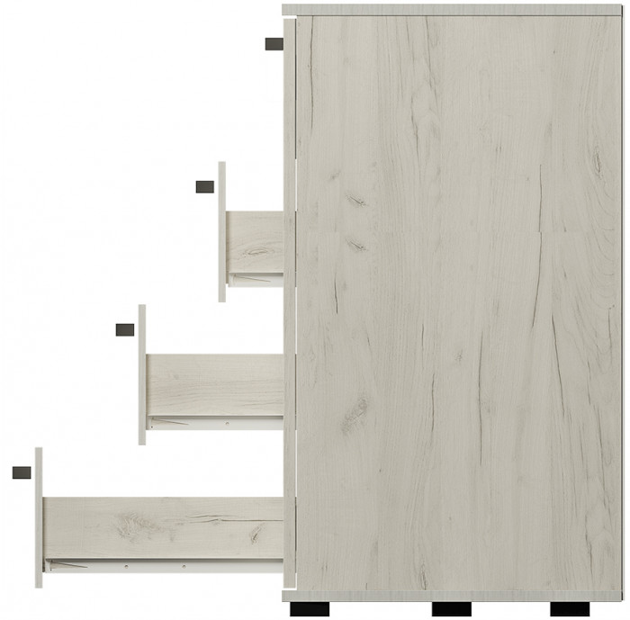 Комод "Стандарт №2" NEW (1200х828х460) дуб крафт белый