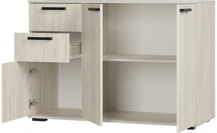 Комод "Стандарт №3" NEW (1200х828х460) дуб крафт белый