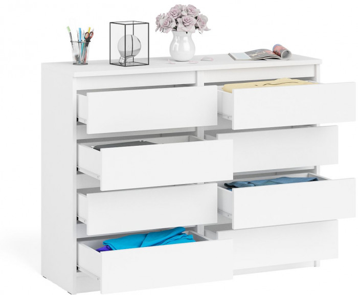 Мори Комод МК1200.8, цвет белый, ШхГхВ 120,4х41х94 см.
