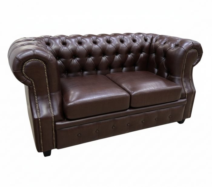 Диван Честер ЛОФТ 2-х местный, коричневый венге