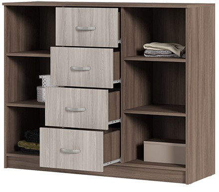 КМ 555М Бася ЛДСП комод шимо темный/шимо светлый