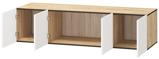 Антресоль Бастион ЛДСП 1,6 (Крафт золотой / Белый древесный)